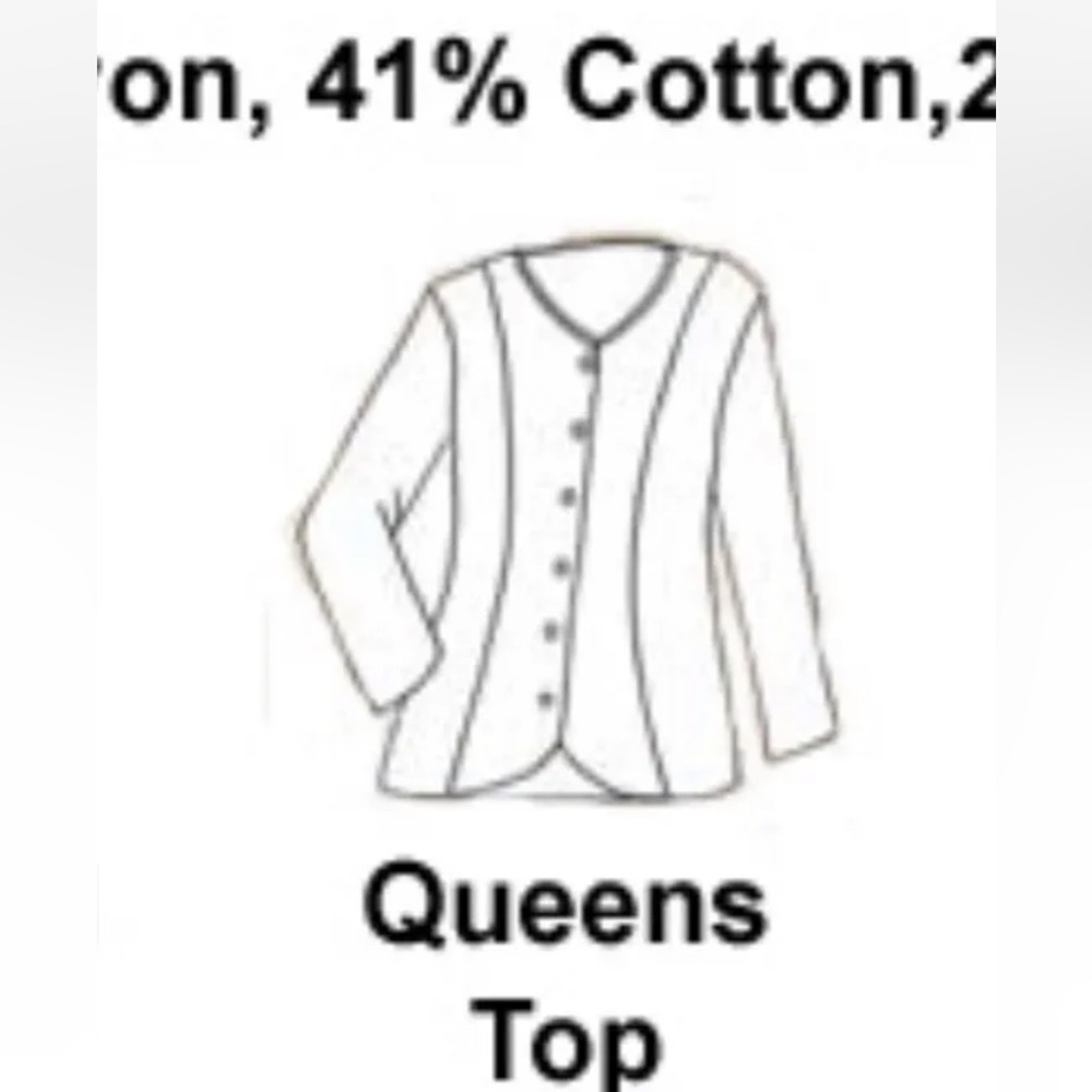 FLAX Queens Top Blazer Womens S (6-8) Navy Stretch Twill Button front minimalist - Picture 10 of 11